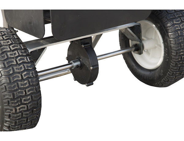 SaltDogg® Bulk Salt Walk Behind Broadcast Spreader with Black Powder-Coated Frame