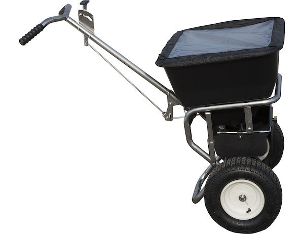 SaltDogg® Bulk Salt Walk Behind Broadcast Spreader with Black Powder-Coated Frame