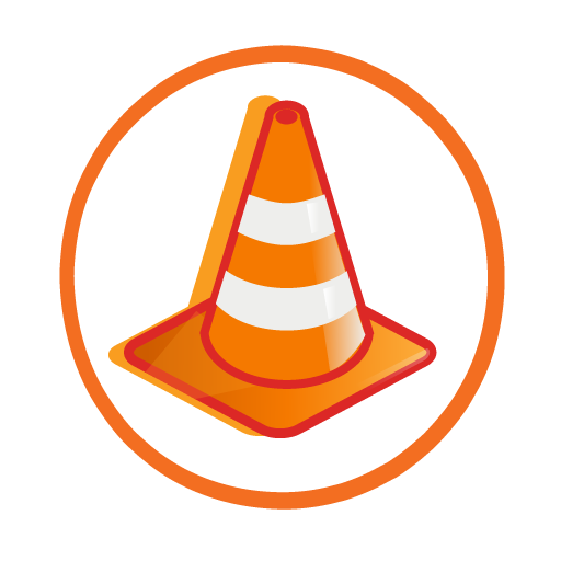 a construction cone graphic